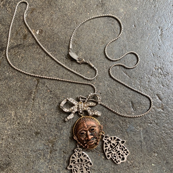 Vivienne Westwood Beautiful Ornate Vintage African Mask w/ Hands and Ribbon - Picture 7 of 8